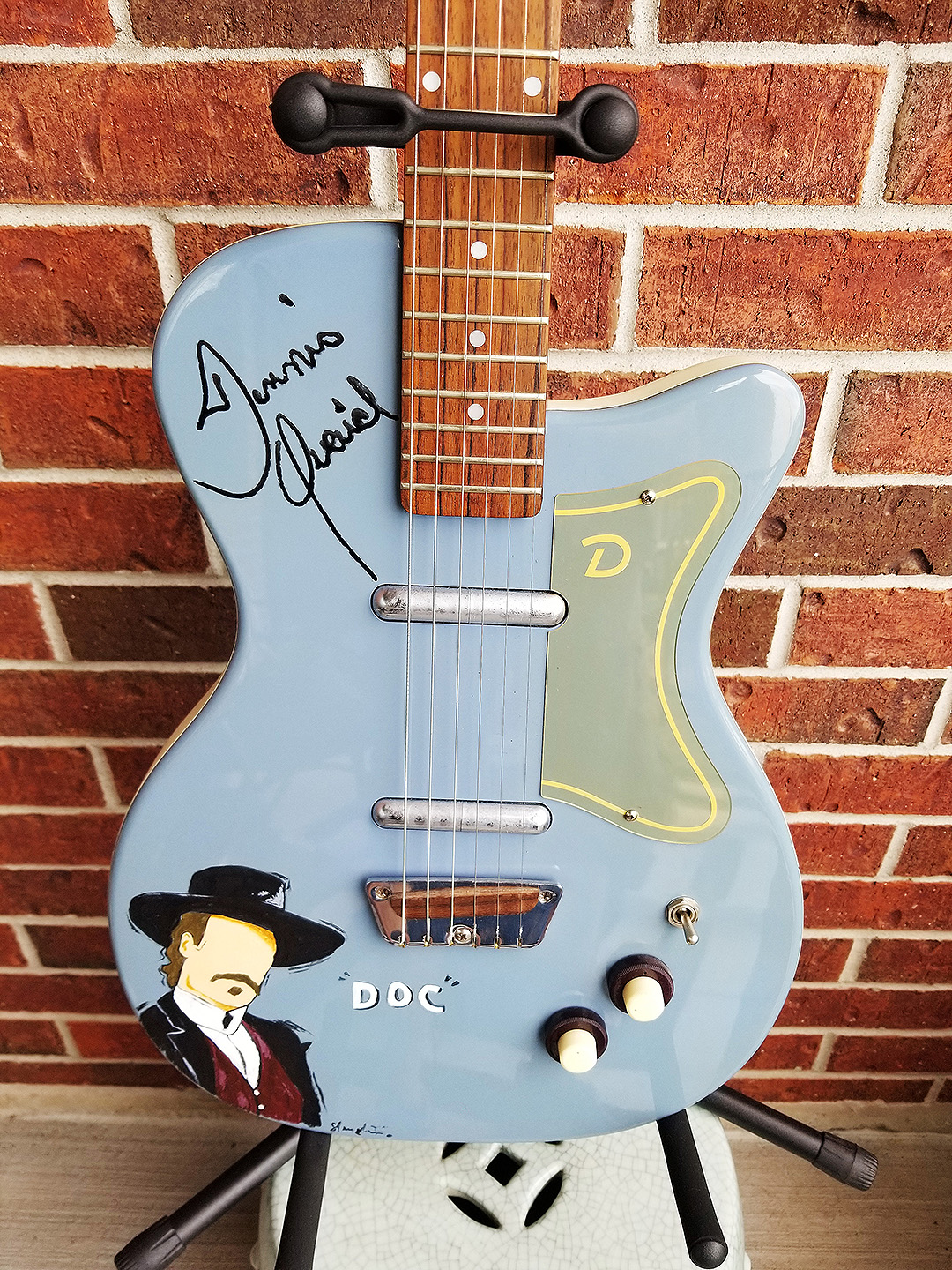 "Doc"<br>Danelectro Electric Guitar Signed by Dennis Quaid