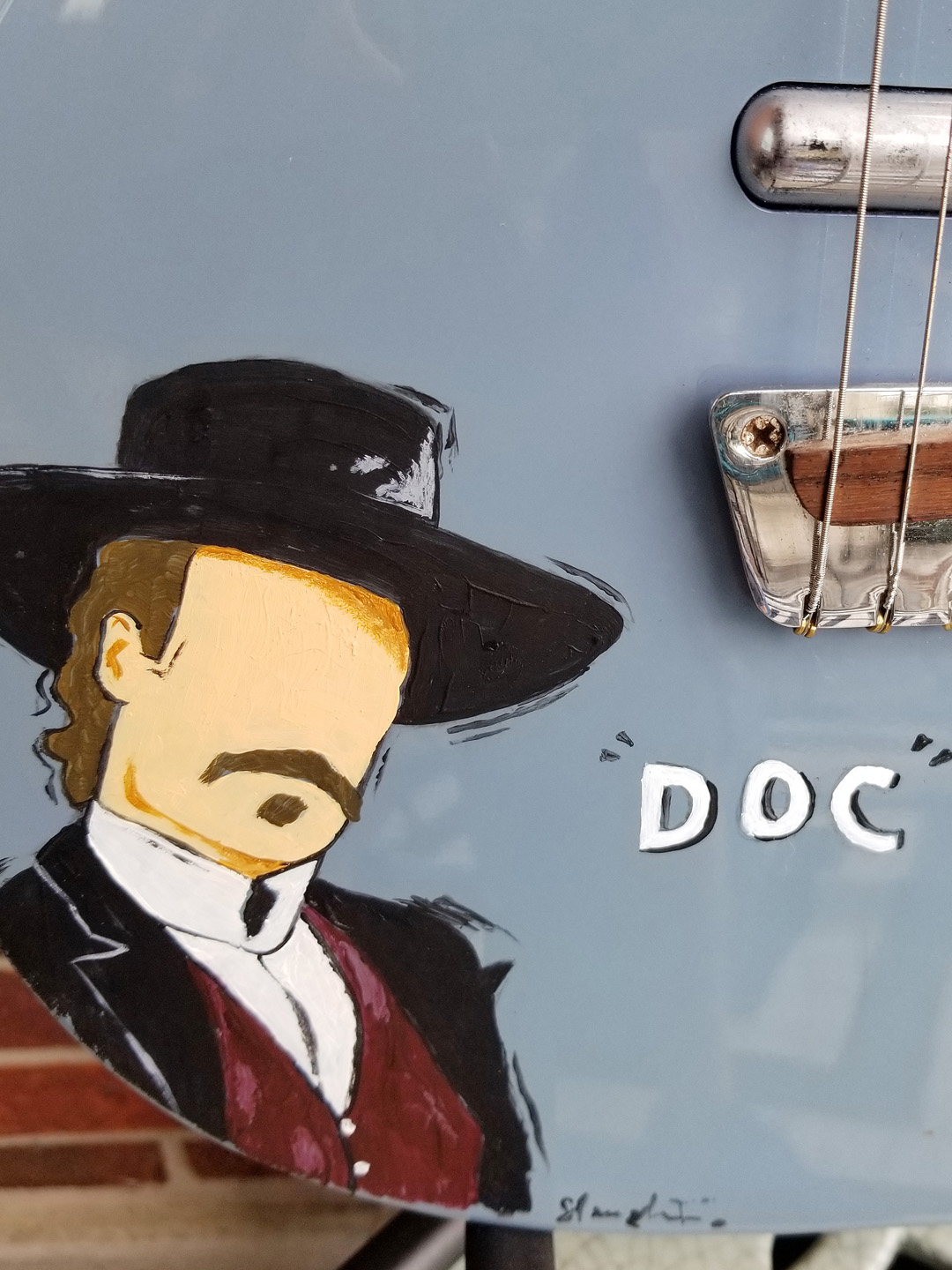 "Doc"<br>Danelectro Electric Guitar Signed by Dennis Quaid - Image 2