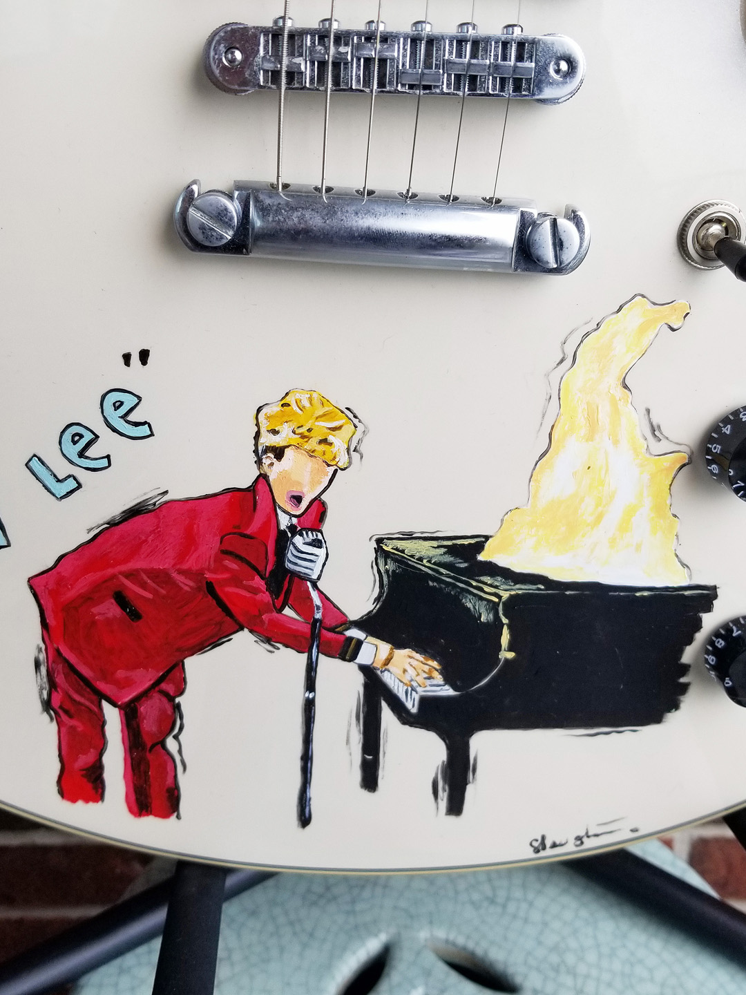 "Jerry Lee"<br>D’Angelico Premier Series Hollow Body Electric Guitar Signed by Dennis Quaid - Image 2